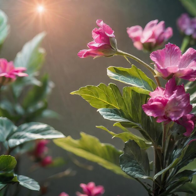 Photo beautiful pink flowers in the gardenbeautiful pink flowers in the garden