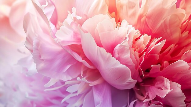 Photo beautiful pink peony flower close up generative ai