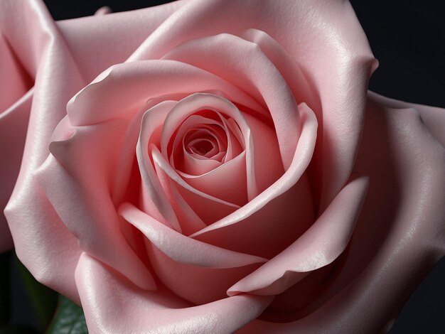 Beautiful pink rose in studio