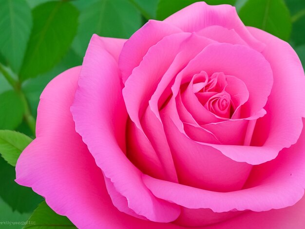 The beautiful pink rose