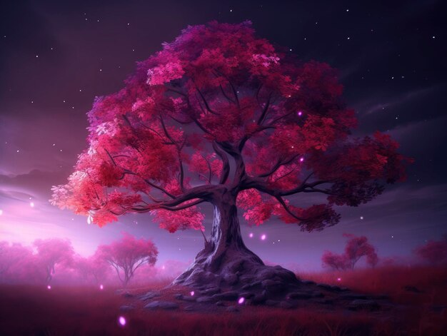 A beautiful pink tree