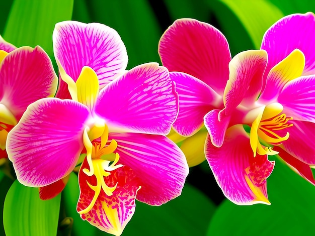 beautiful pink and yellow color orchid