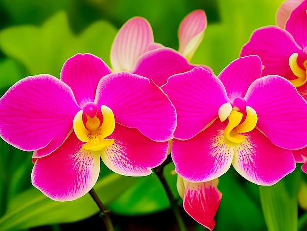 прекрасная розовая и желтая орхидея