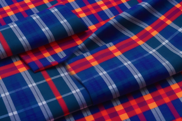 A beautiful plaid pattern background Scottish tartan A Fabric pattern Generative AI