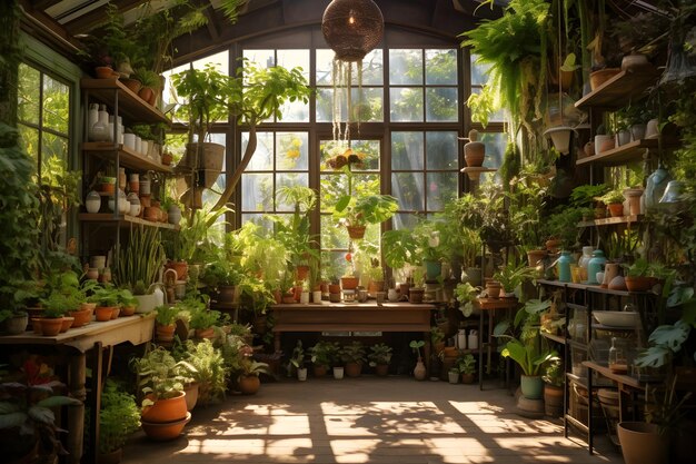 A beautiful plant nursery display