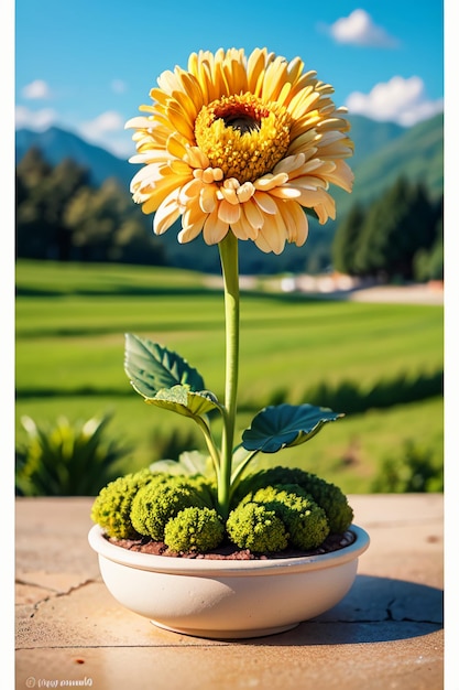 Beautiful plant yellow wild chrysanthemum flowers like sunflowers beautiful wallpaper background