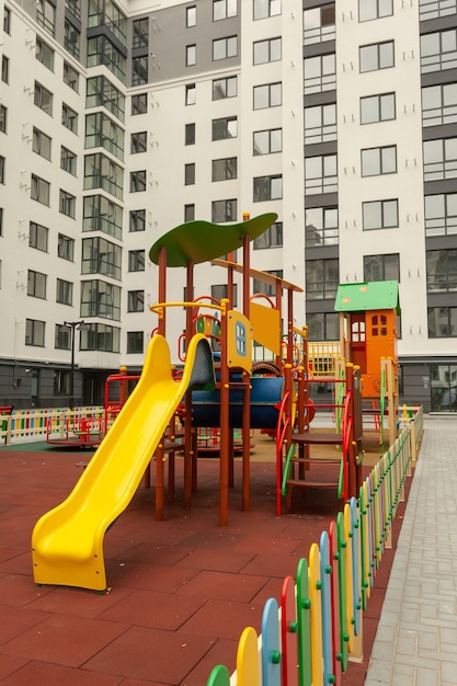 Beautiful playground in the residential building