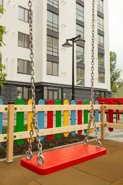 Beautiful playground in the residential building