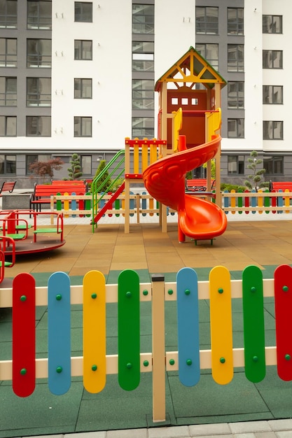 Beautiful playground in the residential building