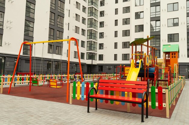 Beautiful playground in the residential building