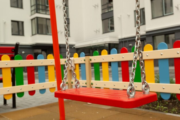 Beautiful playground in the residential building