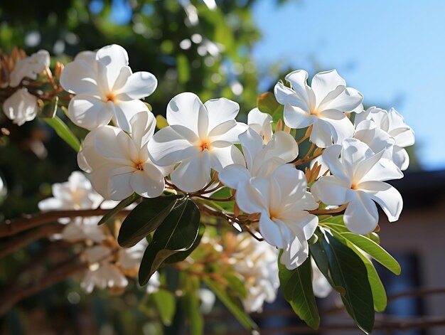 Beautiful plumeria flowers