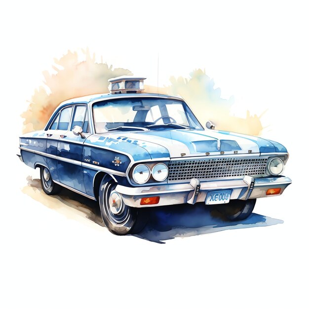 beautiful Police car Transportation clipart illustration