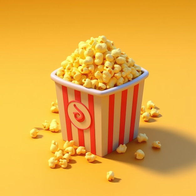 Beautiful popcorn image illustration