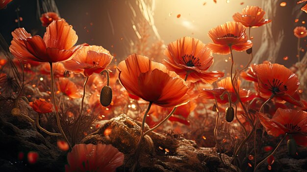 Beautiful poppy flowers