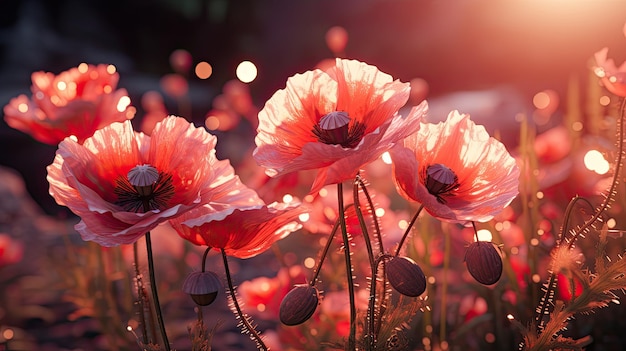 Beautiful poppy flowers