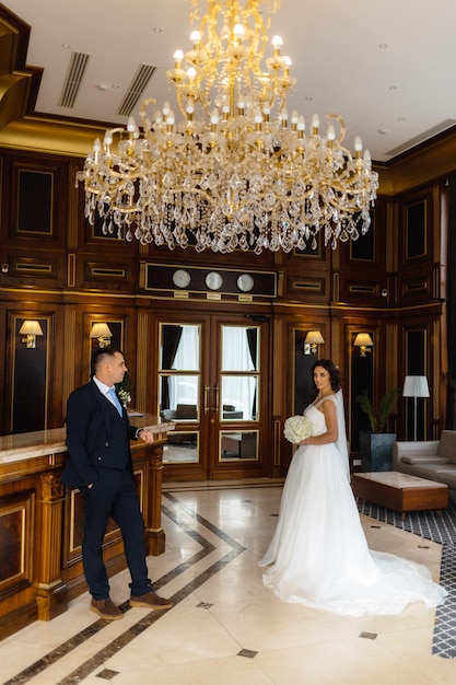 beautiful portrait of the bride and groom