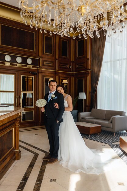 beautiful portrait of the bride and groom