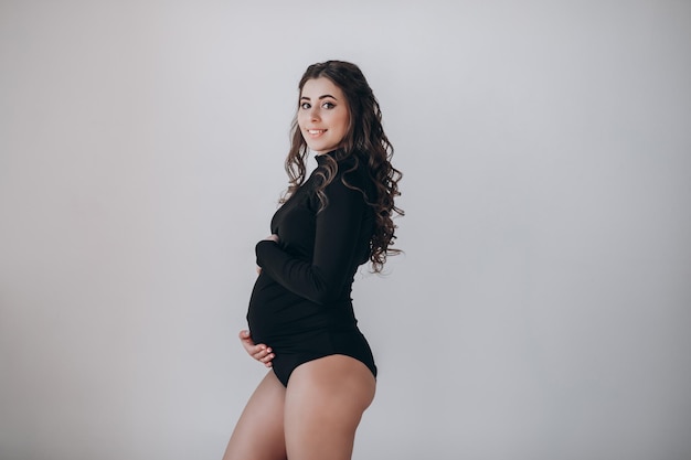 beautiful Portrait of young pregnant woman