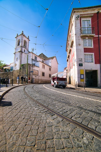 The beautiful portuguese city in lisbon