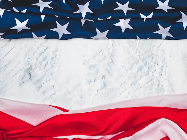 미국 국기가 있는 아름다운 엽서