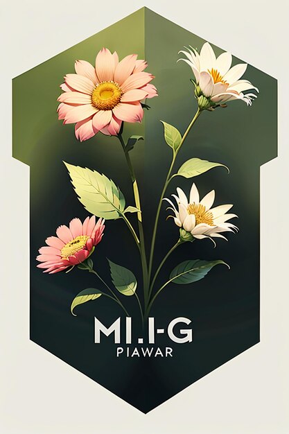 Beautiful potted flowers closeup simple background poster cover wallpaper advertising design