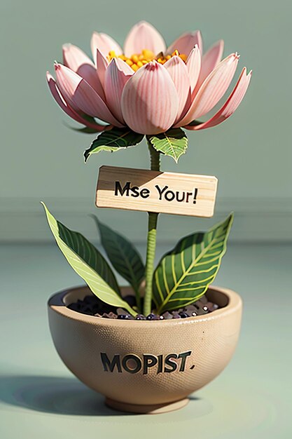 Photo beautiful potted flowers closeup simple background poster cover wallpaper advertising design