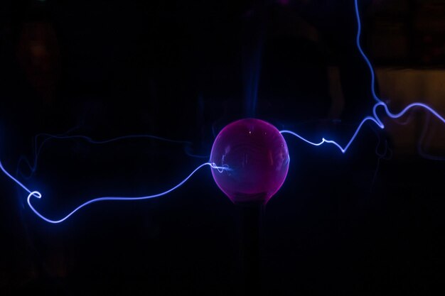 Beautiful power of electricity, blue storms, electrical abstract picture, future, detail of electric