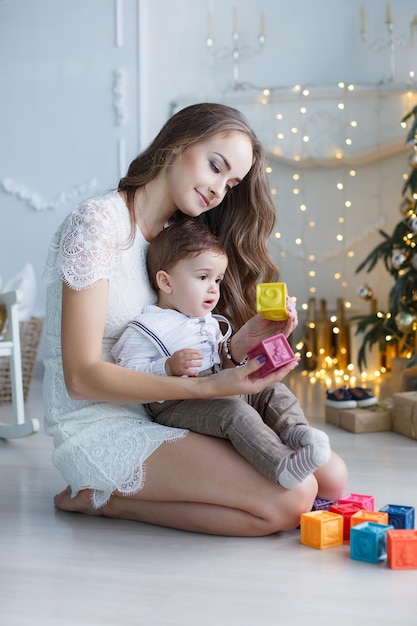 beautiful pregnant woman indoor