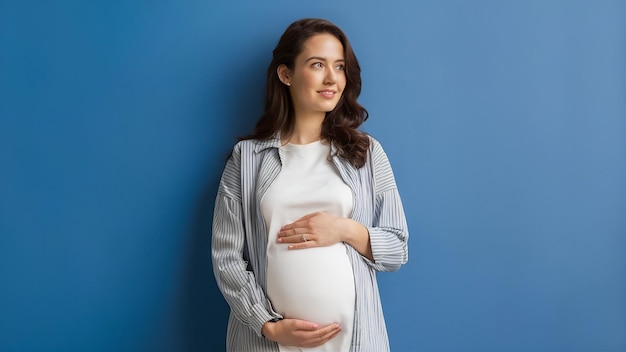 Beautiful pregnant woman isolated