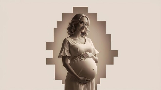 Beautiful pregnant woman isolated