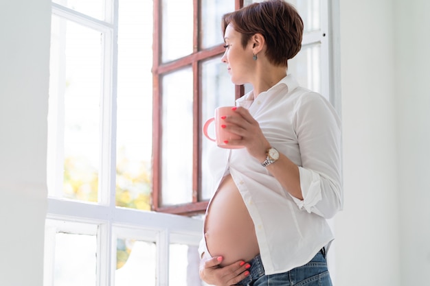 Beautiful pregnant woman