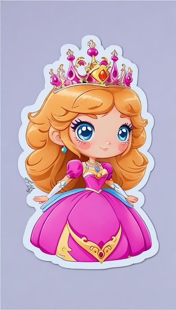 Красивая принцесса мультипликационный персонаж