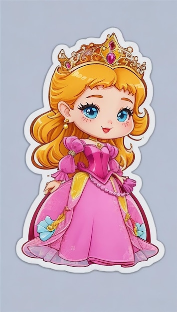 Beautiful princess cartoon character