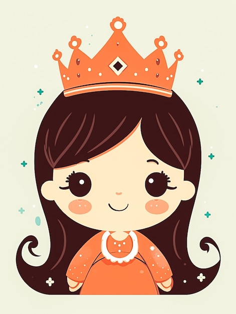 Beautiful princess with castle crown carriage and accessories AI Generated