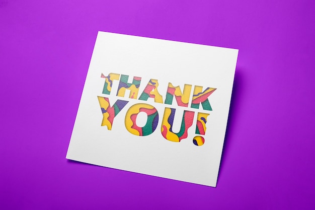 Beautiful professional thank you note