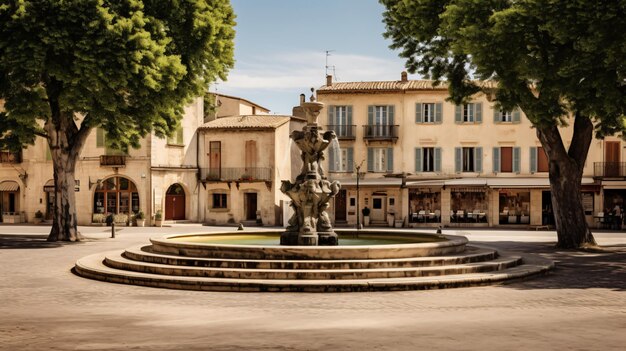 Foto bella piazza della città della provenza a vaison la romain