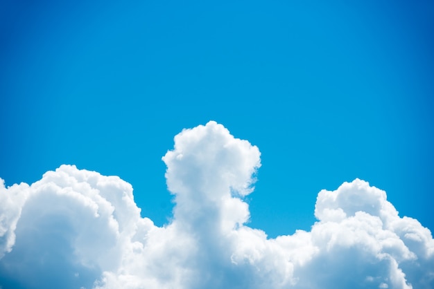 Beautiful pure white clouds on bright blue sky