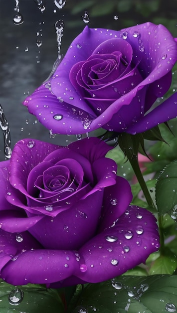 Beautiful purple roses wallpaper background