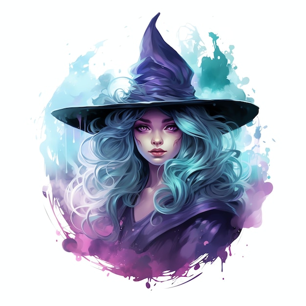 아름다운 보라색 Witchy Aura 클립 아트 그림