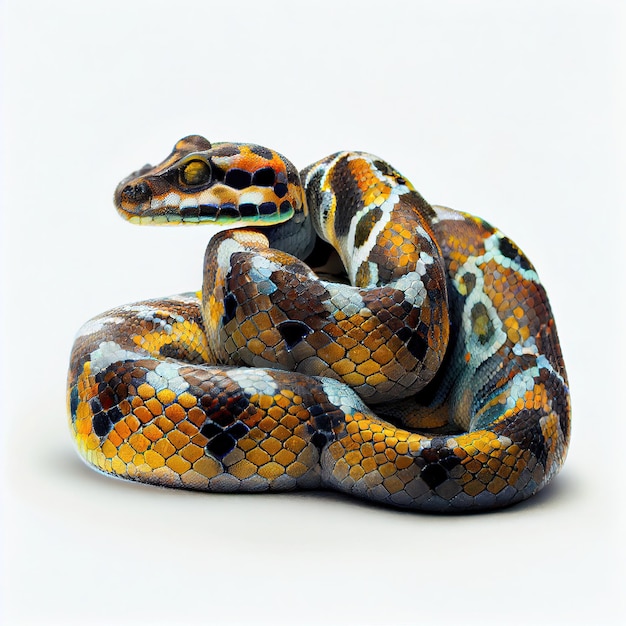 Beautiful Python on White Background