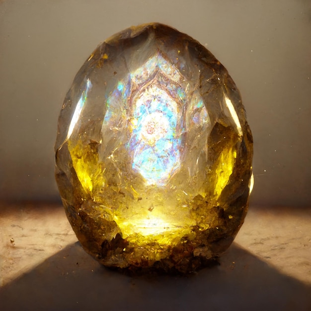 Beautiful Radiant Crystal in the Sunlight