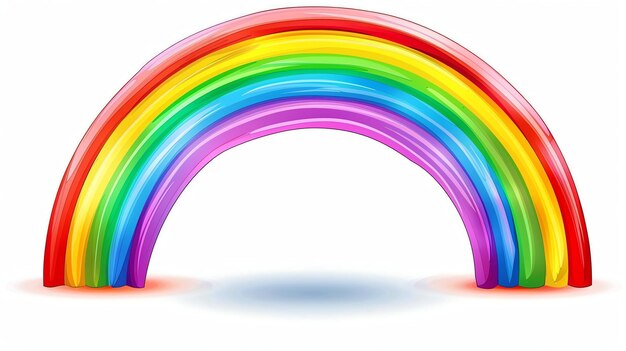 Photo a beautiful rainbow isolated on a white background