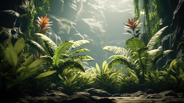 Beautiful rainforest tropical background