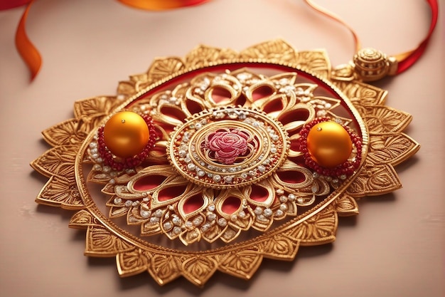 beautiful rakhi on a gradient background for raksha bandhan raksha bandhan beautiful greeting