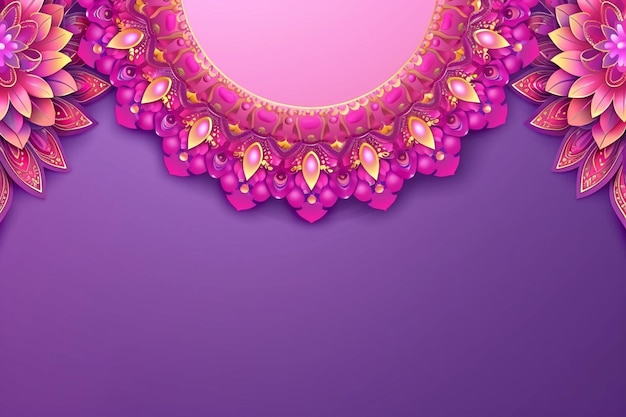 Beautiful ramadan kareem design with mandala