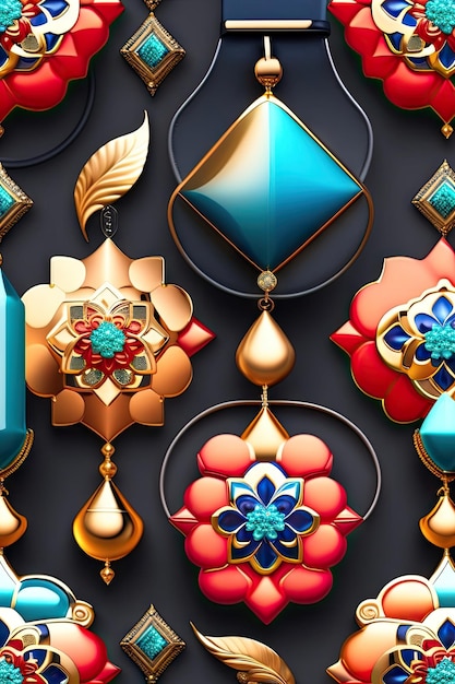 Beautiful realistic jewelry wallpaper