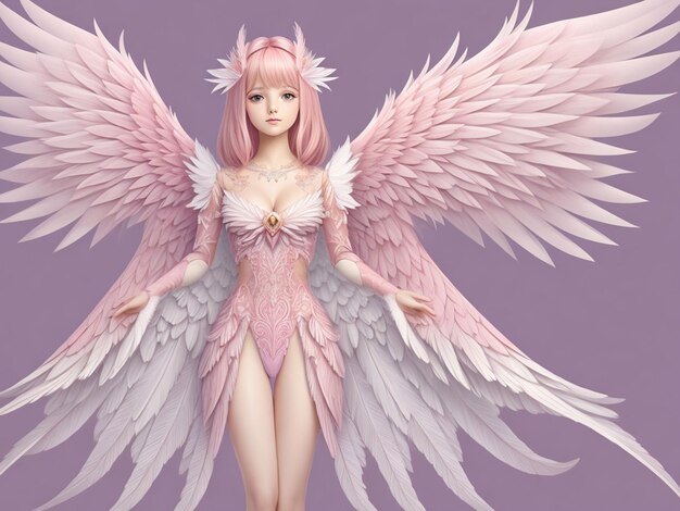 beautiful realistic symmetrical angel