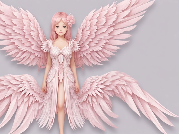 beautiful realistic symmetrical angel