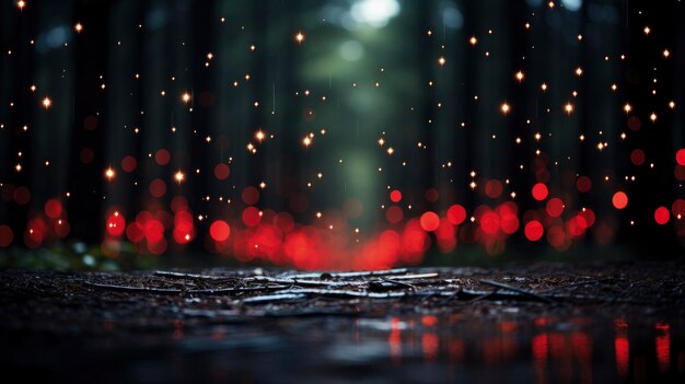 Beautiful Red Bokeh On Dark Abstract Background HD Illustrations